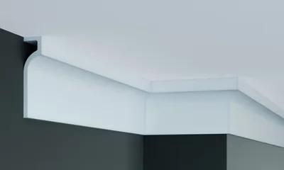 Produktbild von PROVISTON | Stuckleiste | Polyurethan | 130 x 31.6 x 2000 mm | Weiß | Deckenleiste