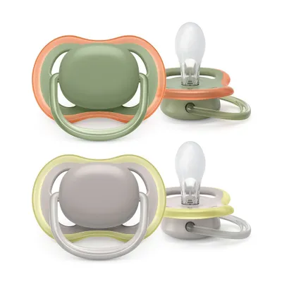 Two sets of Philips Avent Ultra Air pacifiers are displayed against a white background.