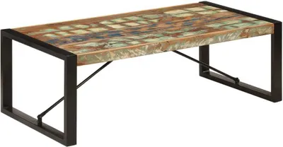 Produktbild von Couchtisch 120 x 60 x 40 cm Recyceltes Massivholz - Kaffeetisch Sofatisch Wohnzimmertisch