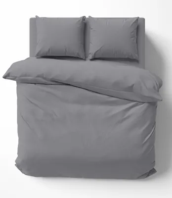 Produktbild von Uni Bettwäsche 200x220 cm anthrazit Doppelbett Einfarbig Renforce Baumwolle