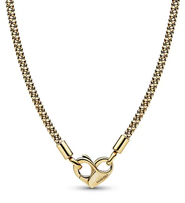 Produktbild von PANDORA Moments Damenkette mit Herzkarabiner, vergoldet