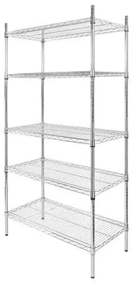 Zdjęcie produktu dla Regał gastronomiczny chromowany 5 półek stal 90X45X180 cm kuchnia