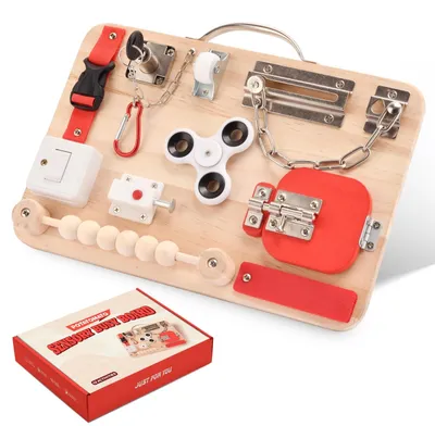 Productafbeelding van Montessori Busy Board Houten Educatief Speelgoed voor Kinderen