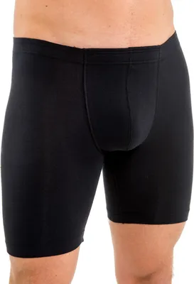 Produktbild von HERMKO 8955 Herren Longpant – Knielange Unterhose aus Baumwolle/Elasthan mit Elastischem Bund, Formstabil, Größe:D 10 = EU 4XL, Farbe:schwarz