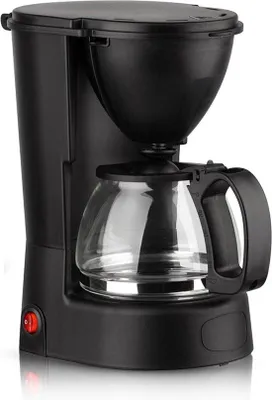 Produktbild von Filterkaffeezubehör mit Glasbehälter - Kaffeezubehör mit dauerhaftem Filter - Anti-Tropfen-System - 6 Tassen - schwarz