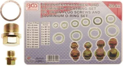 Produktbild von BGS 8119 Ölwannenschrauben- und Alu-Dichtring-Sortiment, 534-tlg.