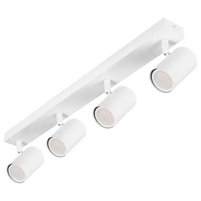Obrázek produktu pro Stropní svítidlo MasterLED se 4 žárovkami GU10, bílé, s možností naklápění a otáčení, moderní řada bodových světel pro flexibilní osvětlení interiéru