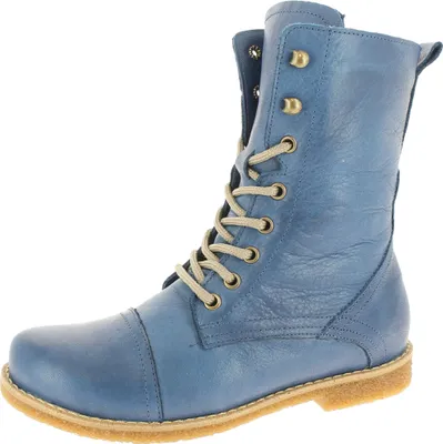Produktbild von Andrea Conti Damen Stiefelette Leder Schnürboot 0348760, Größe:38 EU, Farbe:Blau