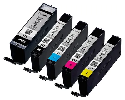Produktbild von Canon 0372C004 Tintenpatrone, Schwarz/Cyan/Magenta/Gelb, 5 Stück
