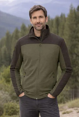 Powerstretchjacke mit verschliebaren Taschen und Stehkragen