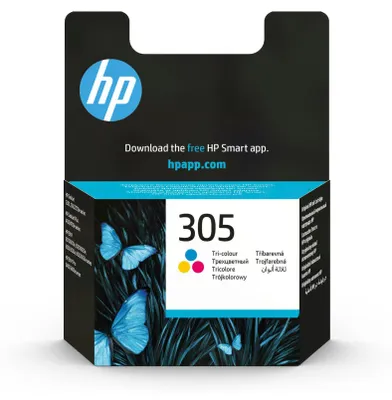 Image de HP 305 Tri-color Original Ink Cartridge cartouche d'encre 1 pièce(s) Rendement standard Cyan, Magenta, Jaune
