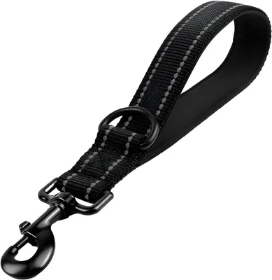 Immagine prodotto di Guinzaglio per cani in nylon riflettente, con manico imbottito, lunghezza 30 cm, guinzaglio corto per cani di taglia media e grande
