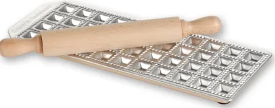 Zdjęcie produktu dla Imperia Raviolamp 44 Raviolini da Brodo, Foremka do ravioli, Aluminium, Stal, Metaliczny, 2,5 cm
