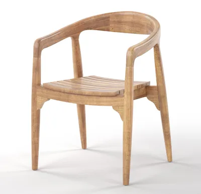 Produktbild von home24 Massiver Gartenstuhl - 2er-Set - Teak massiv - Braun