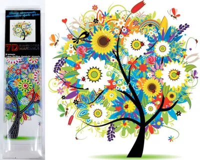 Obrázok produktu pre Norimpex Diamantové maľovanie 7D Kvitnúci strom 30x30cm