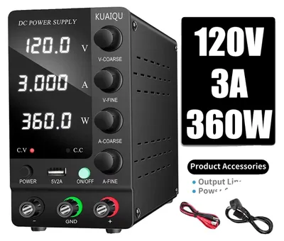 Obrázok produktu pre Napájanie, nastaviteľné napätie, presná regulácia prúdu, SPS-C1203 120 V 3 A, 220 V, zástrčka EU