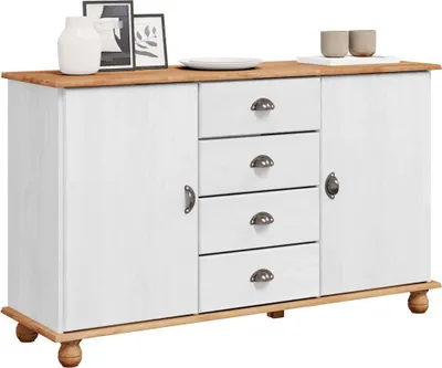 Zdjęcie produktu dla vidaXL Kredens ASKIM 133,5 x 40 x 79 cm Lite drewno sosnowe
