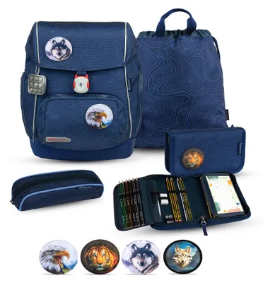 Produktbild von Belmil Comfy Plus Premium Schulranzen Set 5-teilig "Topographic"
