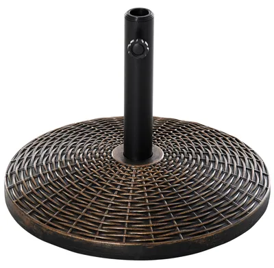 Produktbild von Sonnenschirmständerschirmständerschirmhalterschirmfuß25Kgrattanoptikkorbständerschirmø35/Ø38/Ø48Mmkunststoff+Zementantikbronzeø53X40Cm