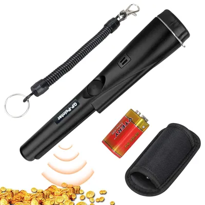 Produktbild von Frogetu Metalldetektor Klein,Tragbar Metallsuchgerät,Goldsuchgerät,Pinpointer Metalldetektor,Tragbar Metallsuchgerät Wasserdichter,für Goldmünze Hunt,Relikte,Schmuck (Schwarz)
