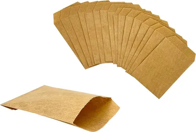 Obrázek produktu pro Malé hnědé papírové sáčky – 7 x 12 cm – Ideální pro plnění drobných dárků, například do adventních kalendářů