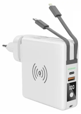 Immagine prodotto di Felixx Premium Super Charger 2.0, set completo: adattatore da viaggio (con 2 e 3 poli) e power bank da 10.000 mA