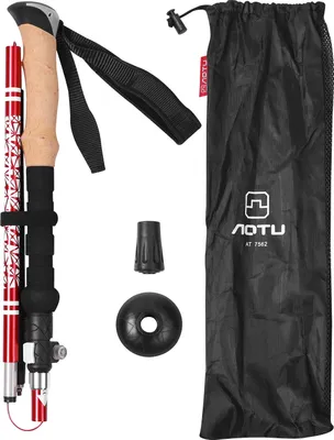 Produktbild von 1x teleskopická skládací trekingová hůl hliníková ultralehká turistická hůl (41-125cm, 300g)