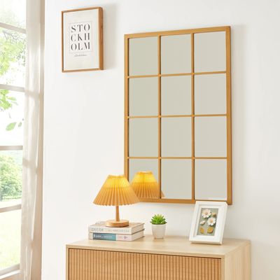 Wandspiegel ’Cupello’ Fensterspiegel 90x60 cm Gold
