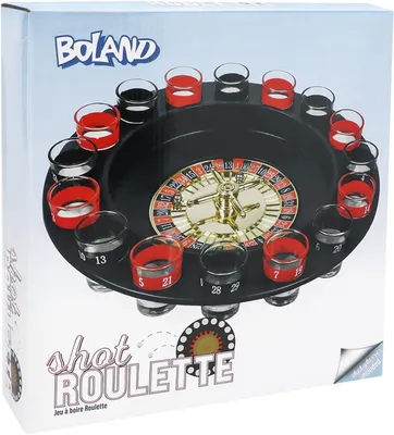 Productafbeelding van Drinkspel Roulette Ø 30 cm - 16 glazen - 2 balletjes