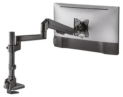 Produktbild von Yaasa Monitor Halterung Schreibtisch, VESA 75 x 75 mm – Monitorarm für 17" - 32" Monitore bis zu 9 kg – 360° Drehbar, 180° schwenkbar, 90° neigbar – Schwenkarm Halterung mit integrierter Kabelführung