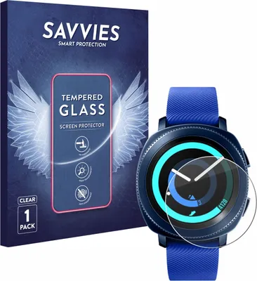 Produktbild von Savvies Schutzglas für Samsung Gear Sport Displayschutz 9H Glas klar transparent