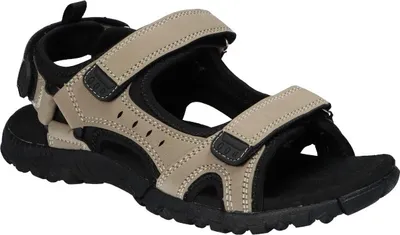 Produktbild von AMERICAN CLUB RL163 Solide Herrensandalen, Innensohle aus echtem Leder, Sandalen mit Klettverschluss, Beige 42