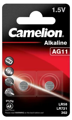 Zdjęcie produktu dla Baterie guzikowe CAMELION AG11, 2 szt.