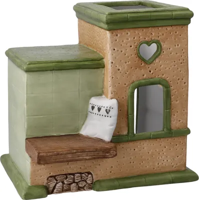 Produktbild von Goebel Kerzenhalter Nina & Marco - Wärmender Kamin, Porzellan, Bunt, 15.5 cm, 11750921