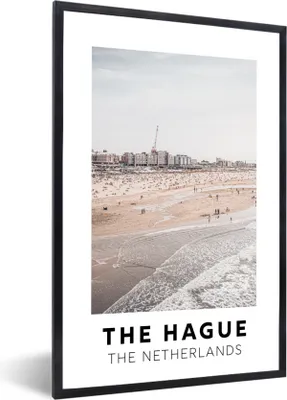 Produktbild von MuchoWow® Gerahmtes Poster Niederlande - Den Haag - Scheveningen 60x90 cm - Poster mit Schwarzem Bilderrahmen Wandposter Rahmen Foto Bilder - Kunst