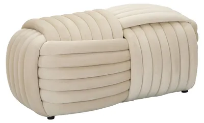 Produktbild von Mauro Ferretti Design-Sitzbank Softy Cream 90x45x45 cm