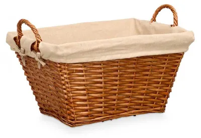 Produktbild von Weidenkorb - geflochtene Weide - braun - 52 x 35 x 30 cm - mit Griffen