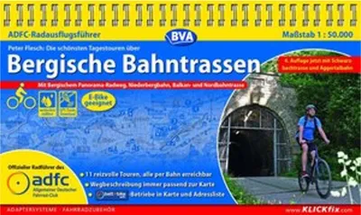 Image de ADFC-Radausflugsführer Bergische Bahntrassen 1:50.000 Reliure pratique en spirale, résistant à la déchirure et aux intempéries, GPS-Track Download