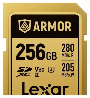 Image de Sdxc Pro Gold Armor Uhs-ii 256gb V60 - Lexar