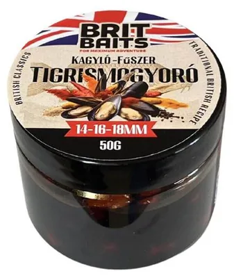 Imagen del producto de BritBaits, cebo con anzuelo en forma de tigre de cacahuete, sabor a almejas, 50g