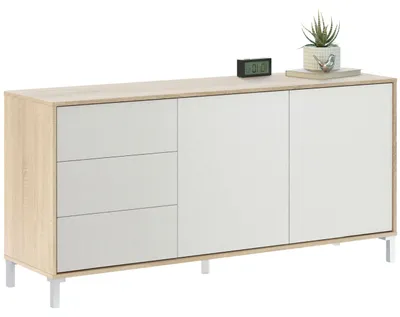 Obrázek produktu pro CALICOSY – příborník se 2 dvířky a 3 zásuvkami Brooklyn – šířka 154 cm