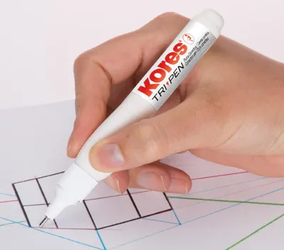 Produktbild von Kores Korrekturstift "Tri Pen" weiß Inhalt: 10 g