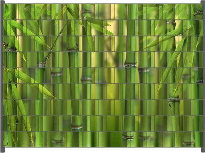 Produktbild von Wallario Zaunsichtschutz mit Motiv Grüner Bambuswald für Ein- und Doppelstabmatten Zäune in der Größe 250 x 180 cm