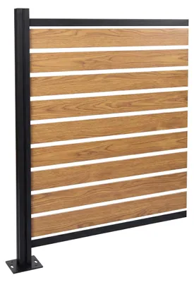 Produktbild von Alu Mülltonnen-Zaun MCW-K57, Erweiterungselement Mülltonnenverkleidung, Holzoptik erweiterbar 130x100x6cm  hellbraun