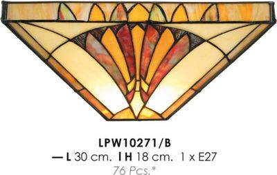Casa Padrino Tiffany Wandleuchte Ø 30 x H. 18 cm - Luxus Wohnzimmer Wandlampe