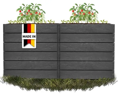 Immagine prodotto di GARANTIA ERGO QUADRO 2 L 75 letto rialzato Stone, incl. sistema di risparmio idrico FLORA, Immagine generata dall'IA
