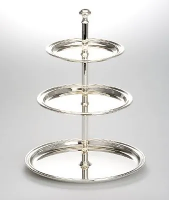 Produktbild von Etagere 3-tlg. Groß Höhe 30,0 cm versilbert Anlaufgeschützt