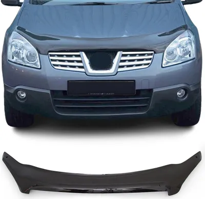 Image de Deflecteurs capot de voiture pour Protection pour Nissan Qashqai 2006-2010 Noir