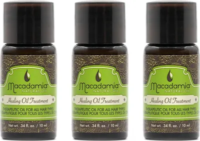 Produktbild von Macadamia Haaröl mit Omega-Ölen, 3 x 10 ml Fläschchen
