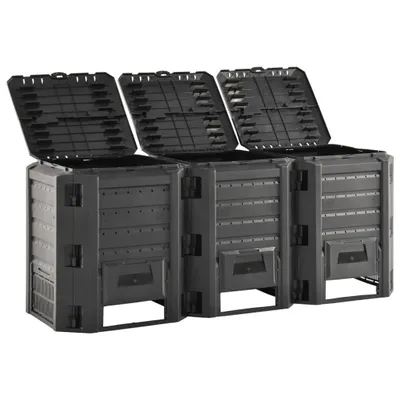 Image de Composteur de jardin noir 1200 L